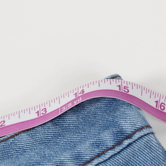 Boohoo Double Waistband Detail Fray Hem Denim Shorts - NWT - Size 6 - Picture 9 of 12